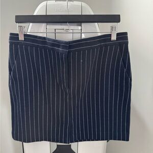 Max Mara Navy Pinstripe Skirt